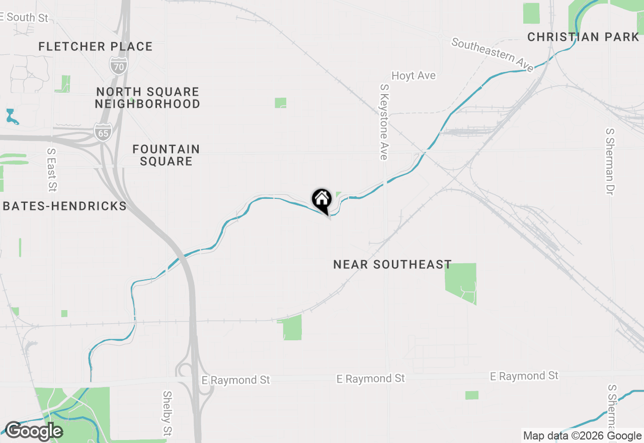Map of 1921 E Pleasant Run Parkway South Drive, Indianapolis, IN 46203