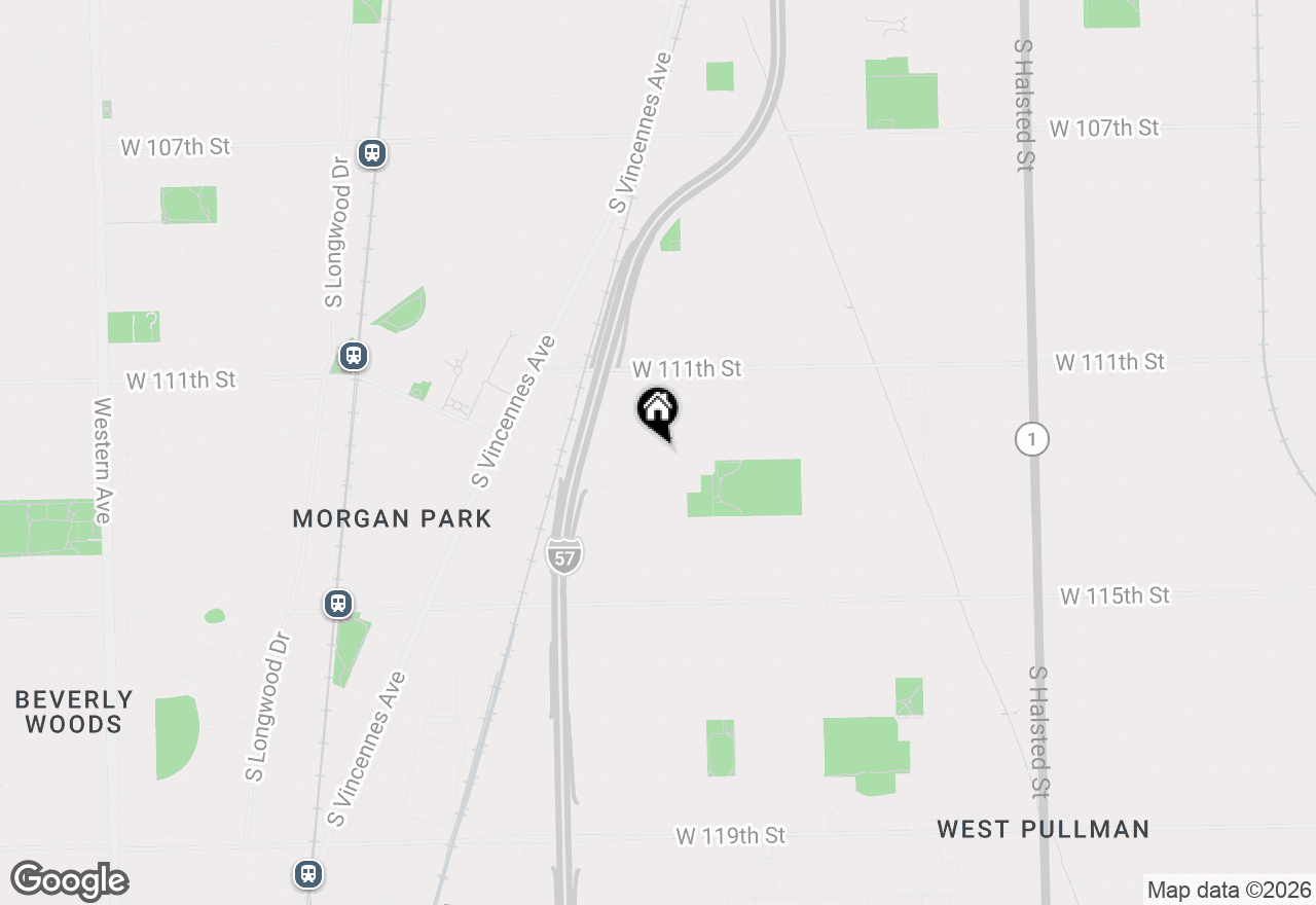 Map of 1426 W 112th Place, Chicago, IL 60643