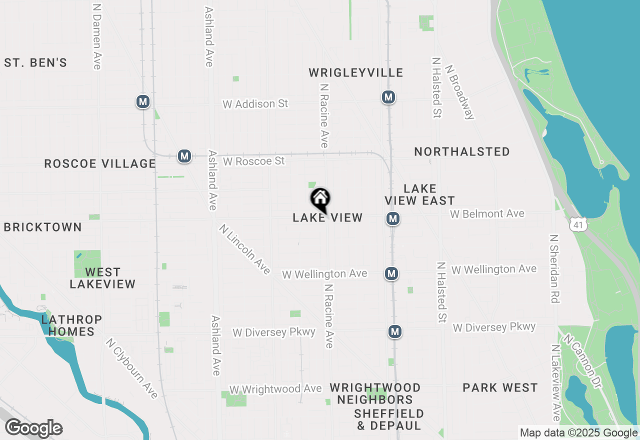 Map of 1211 W Belmont Avenue #2W, Chicago, IL 60657