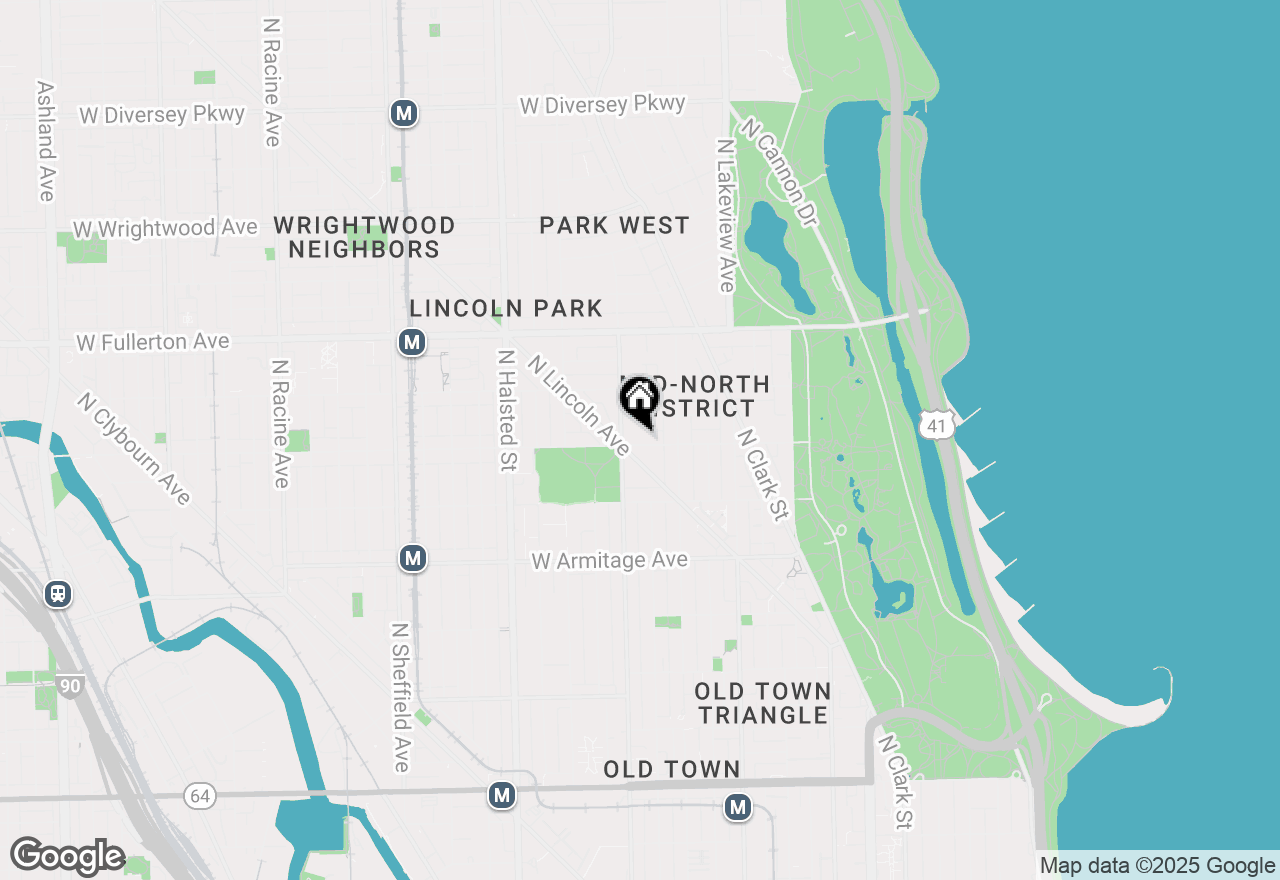 Map of 540 W Webster Avenue #1002, Chicago, IL 60614