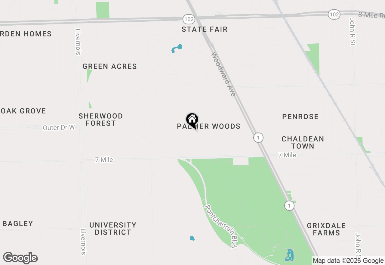 Map of 1771 Balmoral Drive, Detroit, MI 48203