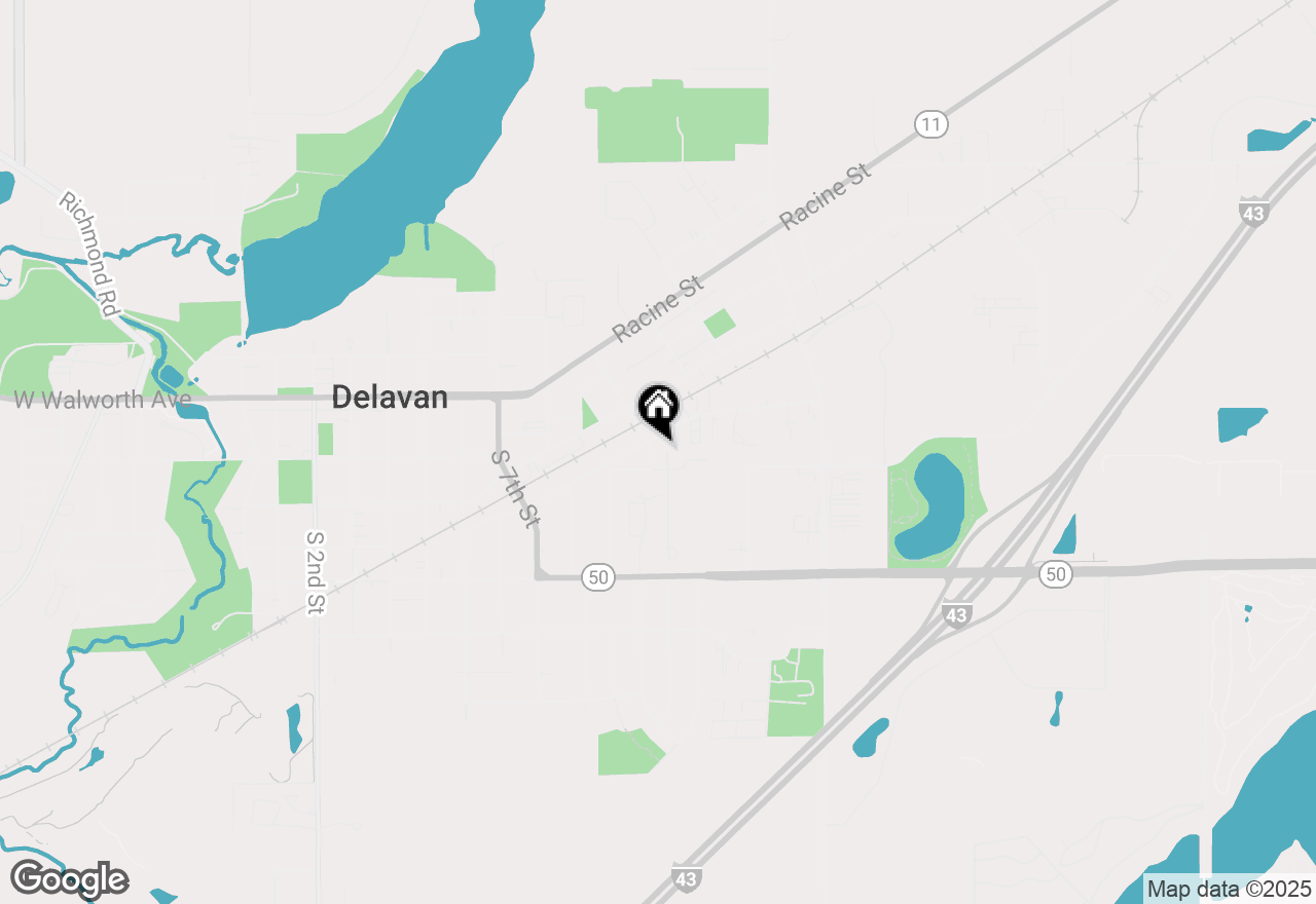 Map of 207 S Harrison St, Delavan, WI 53115