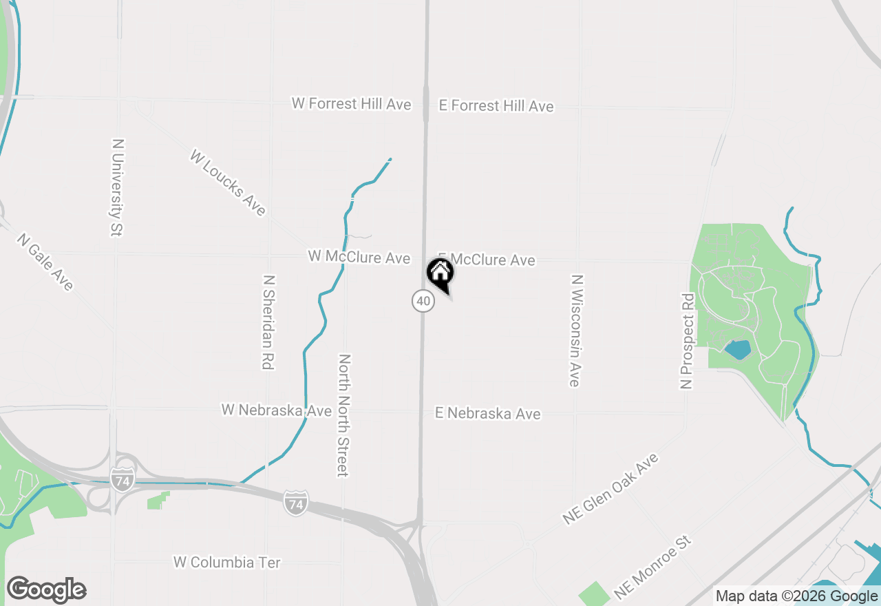 Map of 113 E Arcadia Avenue, Peoria, IL 61603