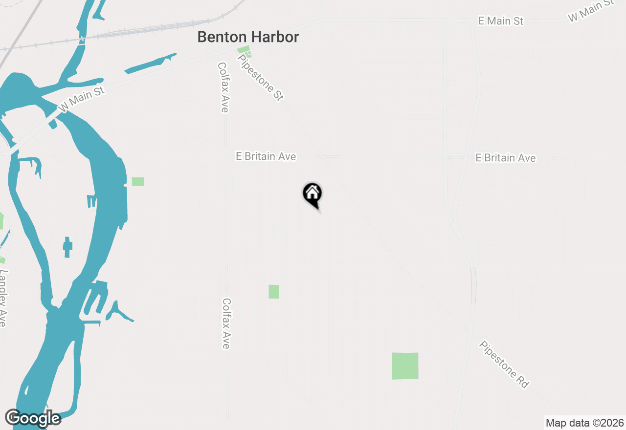 Map of 410 Division Street, Benton Harbor, MI 49022