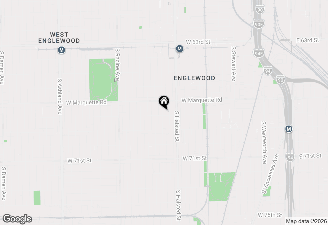 Map of 6749 S Peoria Street, Chicago, IL 60621