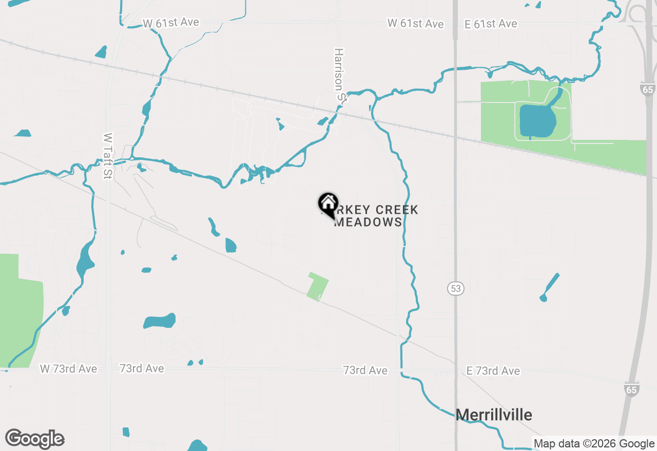 Map of 6813 Tyler Street, Merrillville, IN 46410