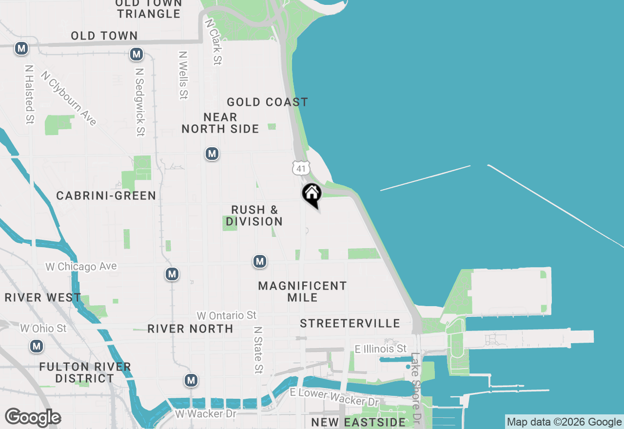 Map of 159 E Walton Place #7G, Chicago, IL 60611