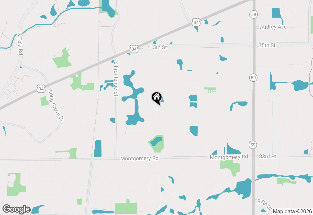 Map of 895 Lakestone Lane, Aurora, IL 60504