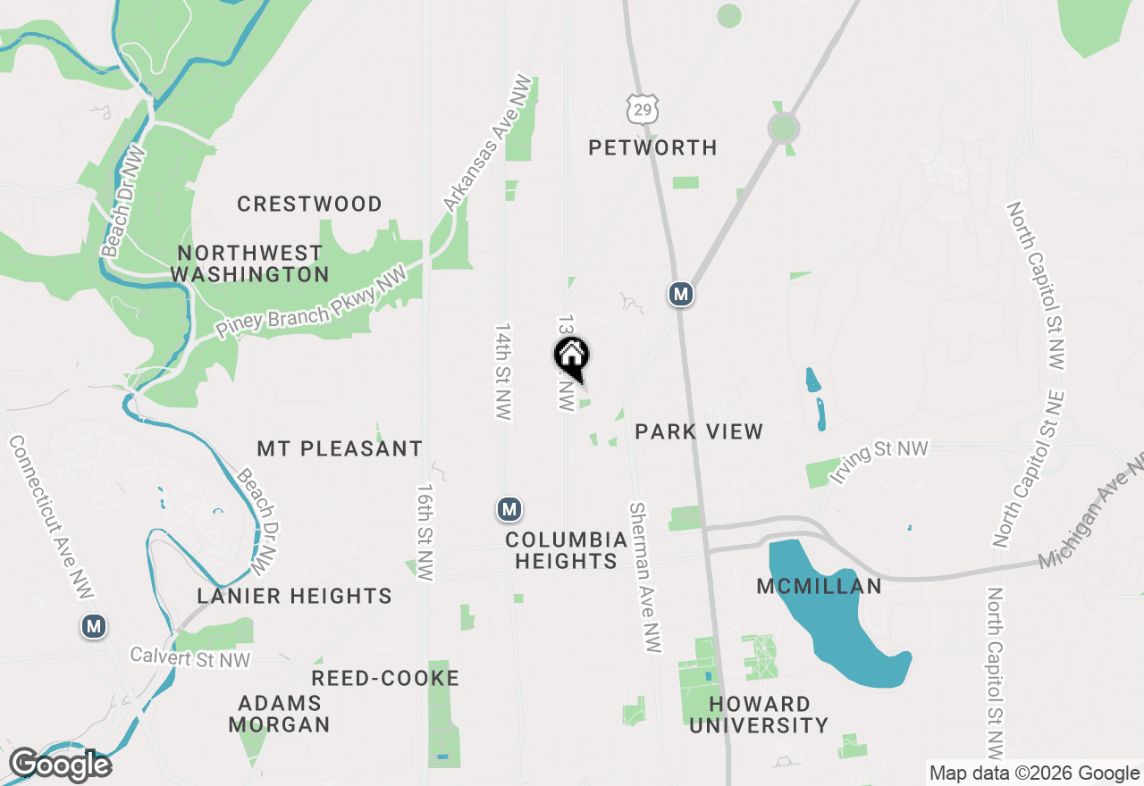 Map of 3517 13th Street Nw #302, Washington, DC 20010