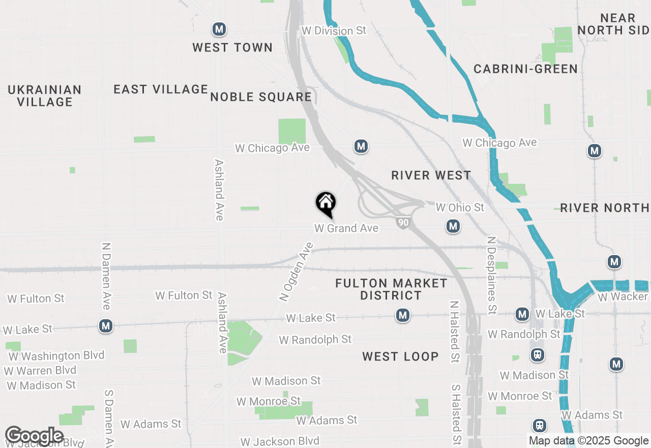 Map of 1222 W Grand Avenue, Chicago, IL 60642