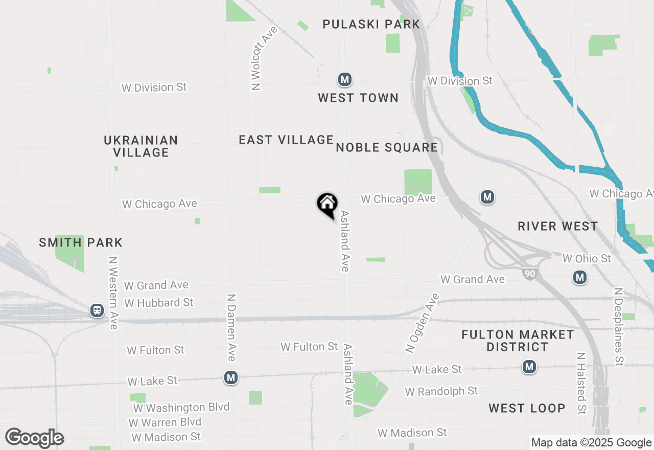 Map of 1638 W Huron Street #1, Chicago, IL 60622