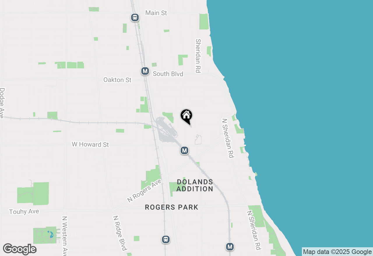 Map of 1642 W Jonquil Terrace #1, Chicago, IL 60626