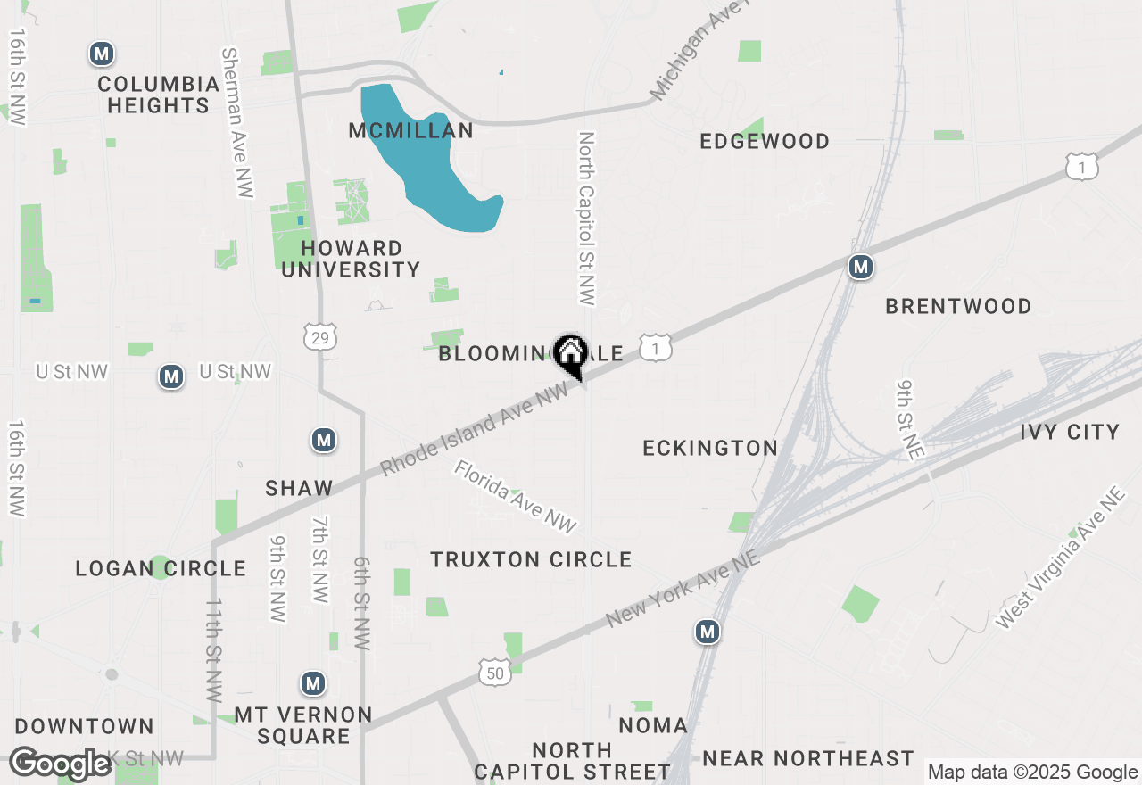 Map of 24 Rhode Island Avenue Nw, Washington, DC 20001