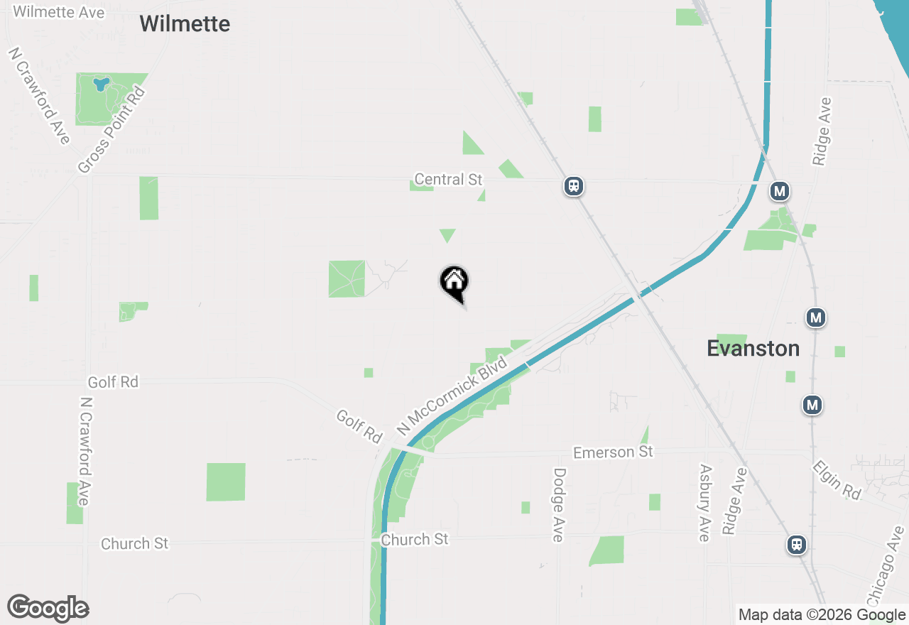 Map of 2227 Pioneer Road, Evanston, IL 60201