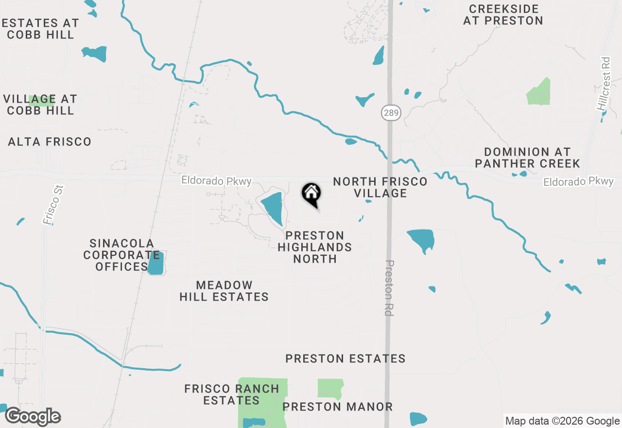 Map of 8309 Emerald Glen Lane, Frisco, TX 75033