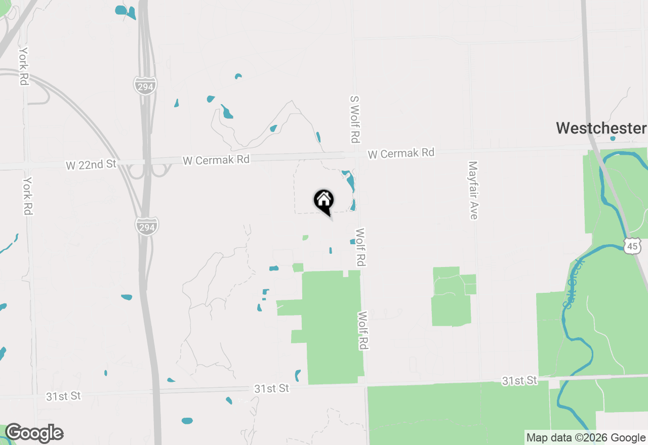Map of 2409 Meadowbrook Lane, Westchester, IL 60154