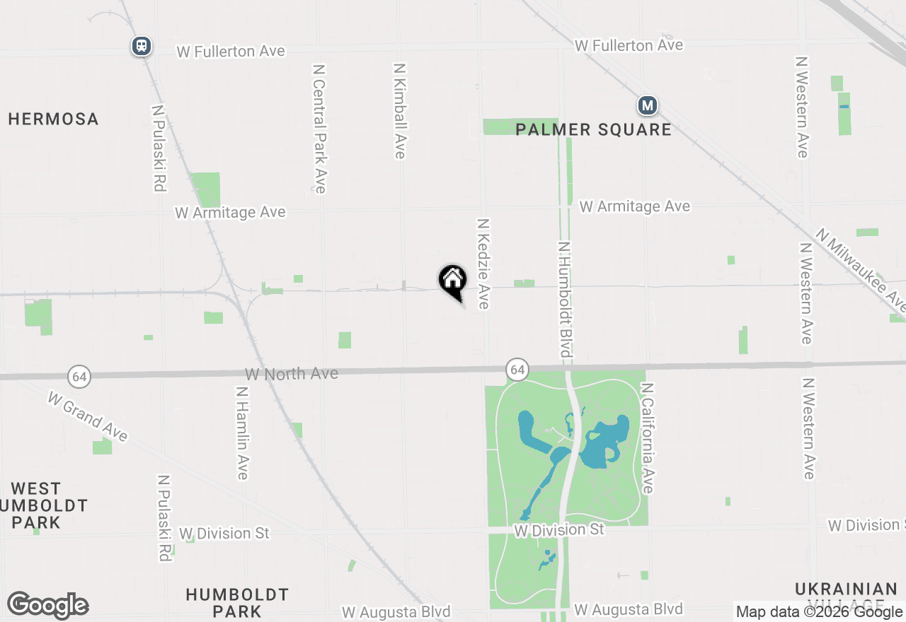 Map of 1726 N Sawyer Avenue, Chicago, IL 60647