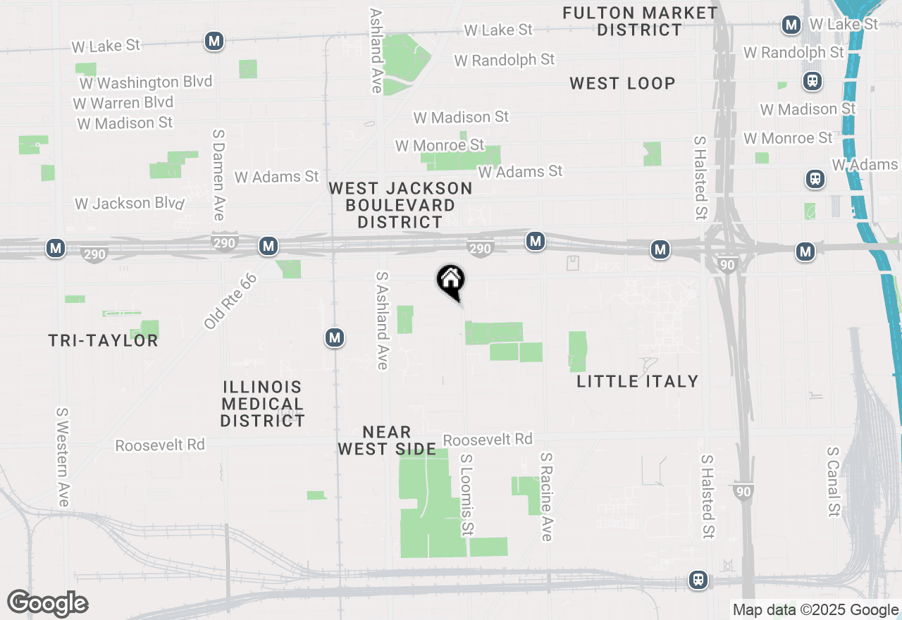 Map of 1418 W Lexington Street #2R, Chicago, IL 60607