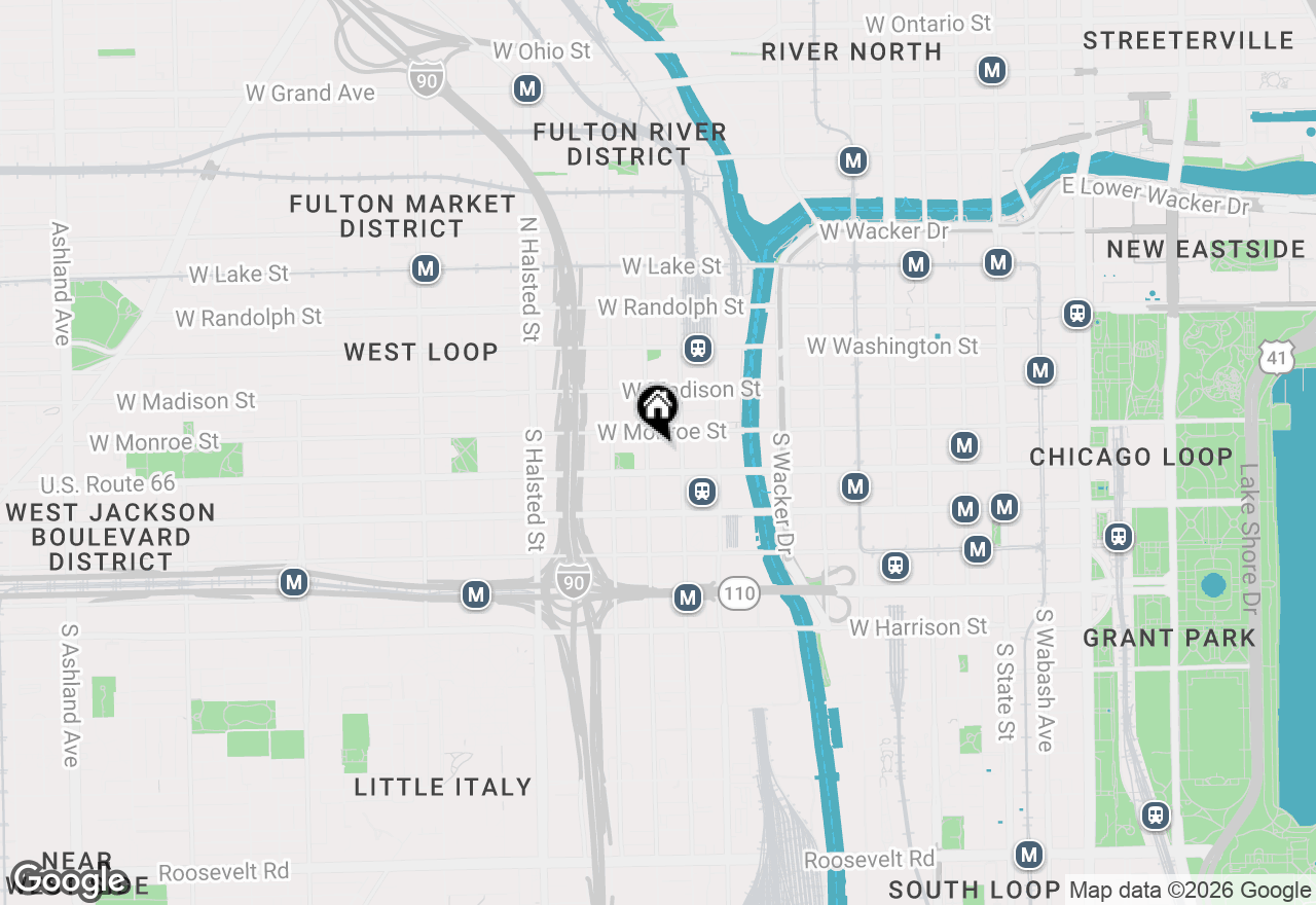 Map of 125 S Jefferson Street #2305, Chicago, IL 60661