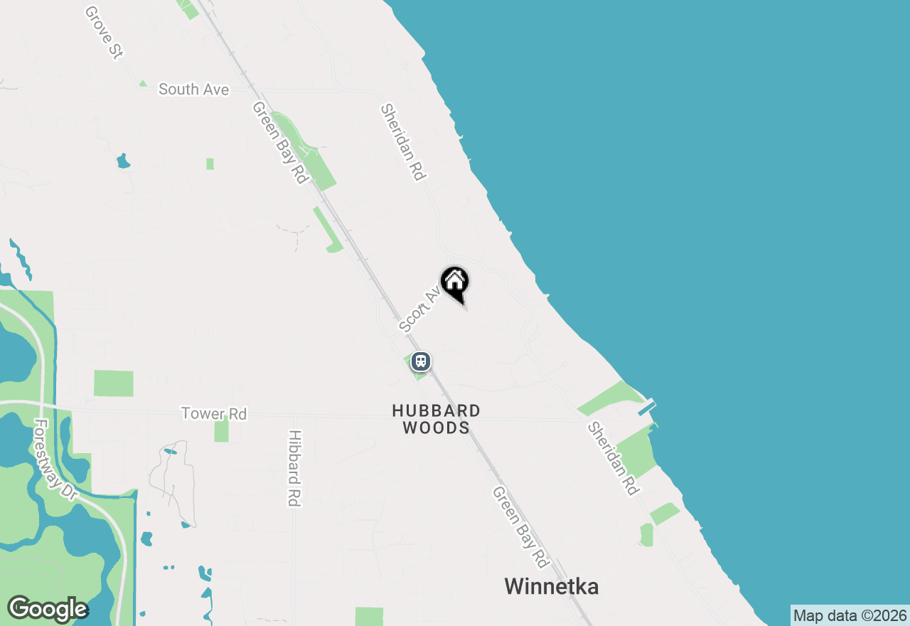 Map of 15 Old Green Bay Road, Winnetka, IL 60093