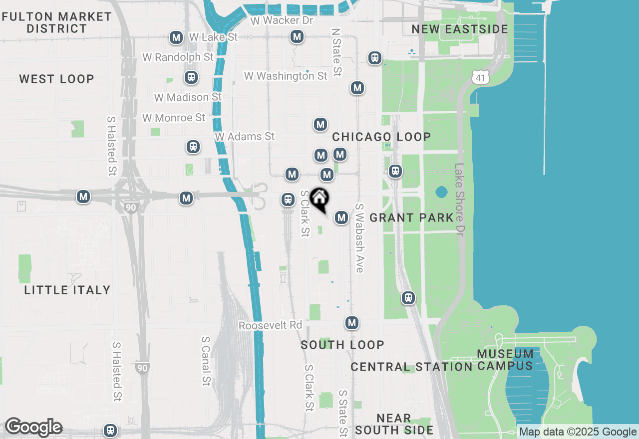 Map of 600 S Dearborn Street #1007, Chicago, IL 60605