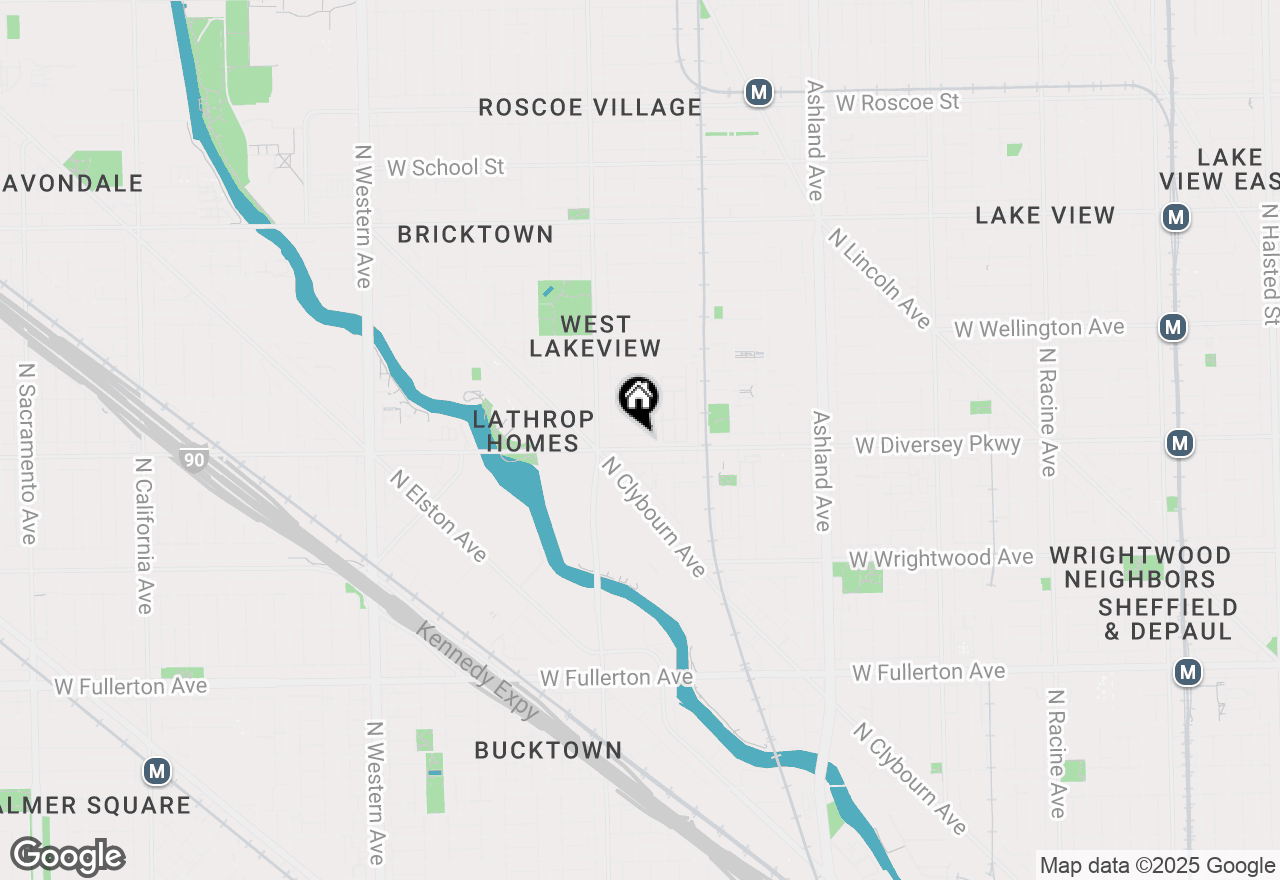Map of 1924 W Diversey Avenue #2E, Chicago, IL 60614