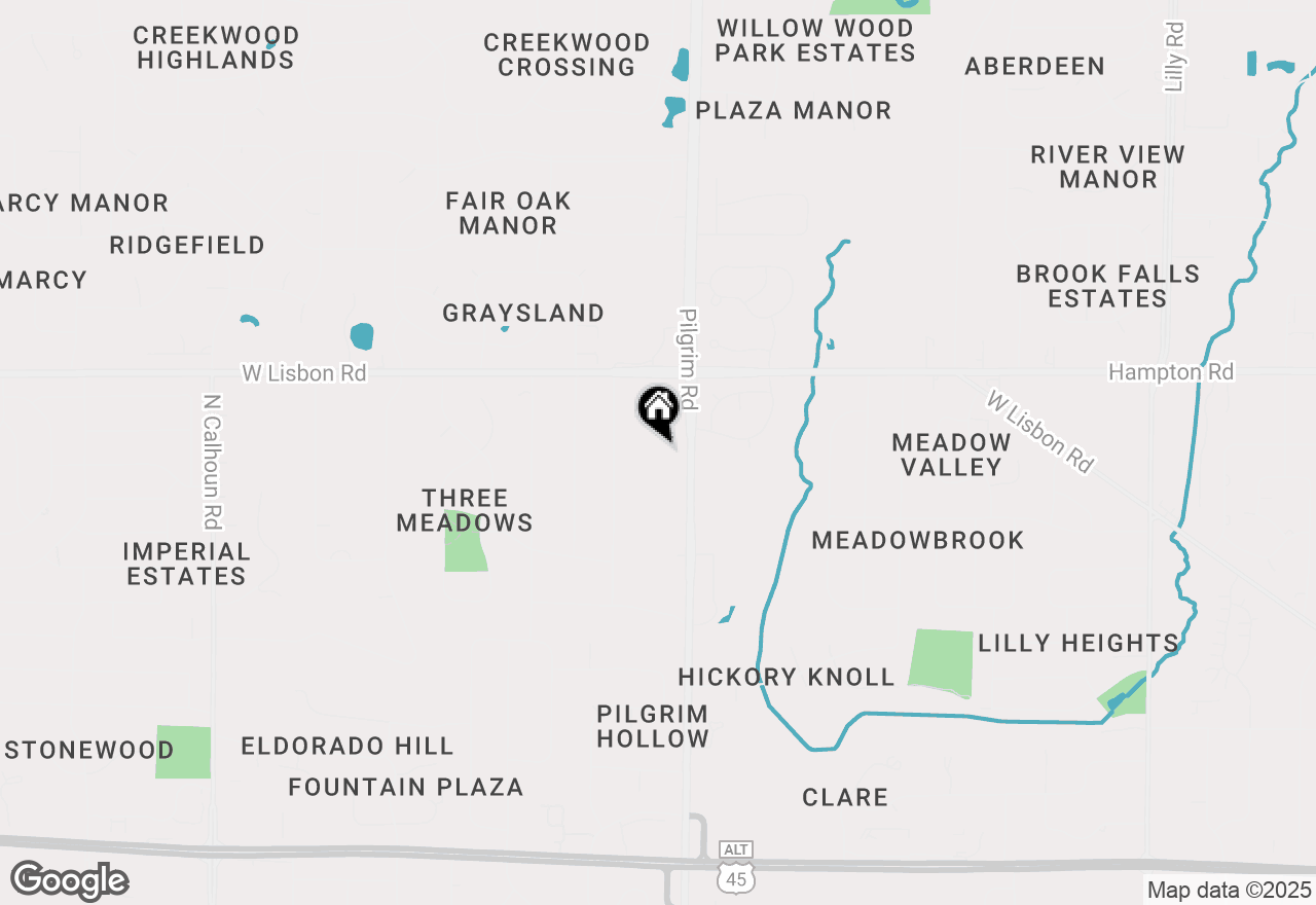 Map of 4685 Pilgrim Rd, Brookfield, WI 53005