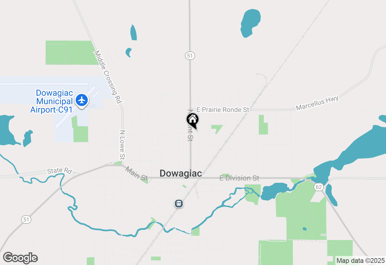 Map of 414 N Front Street, Dowagiac, MI 49047