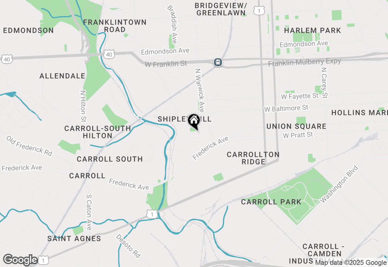 Map of 2525 W Lombard Street, Baltimore, MD 21223