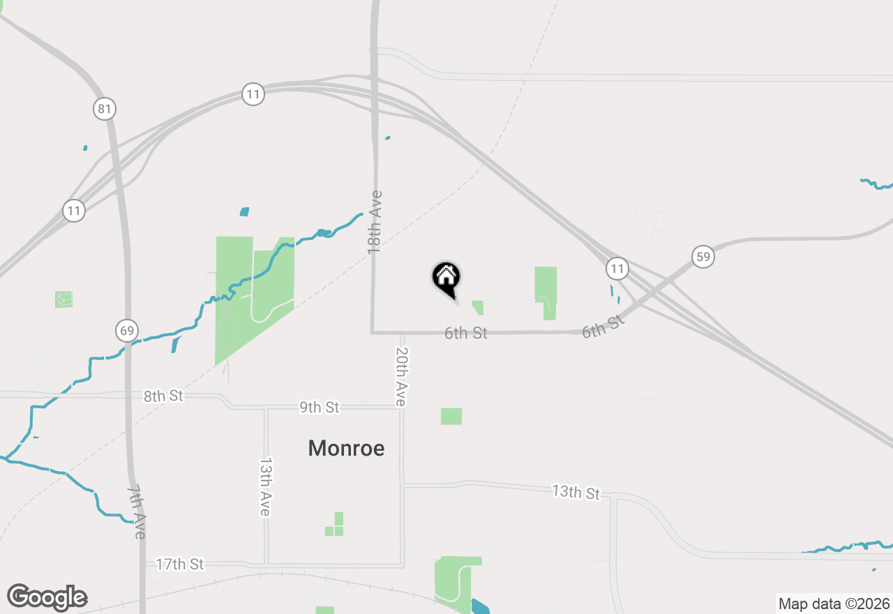 Map of 512 22nd Avenue, Monroe, WI 53566