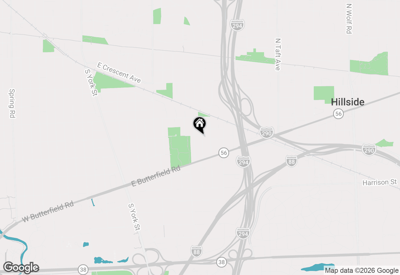 Map of 452 E Adams Street, Elmhurst, IL 60126