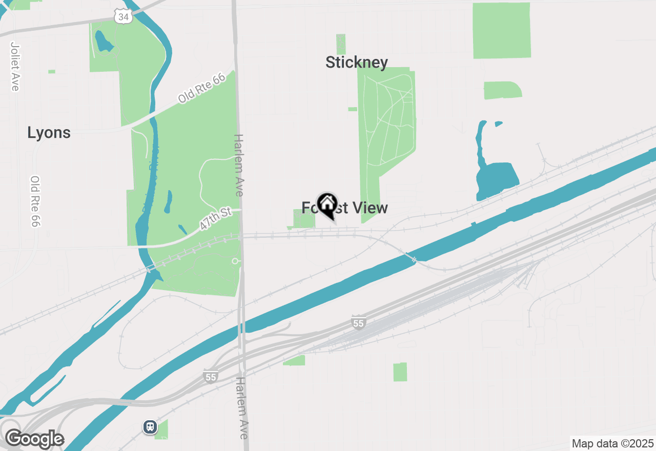 Map of 4624 Kenilworth Avenue, Forest View, IL 60402