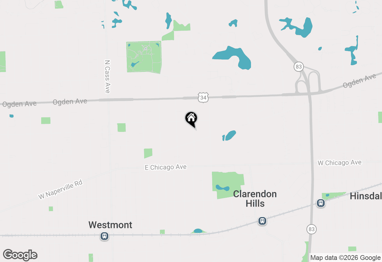 Map of 250 Woodstock Avenue, Clarendon Hills, IL 60514