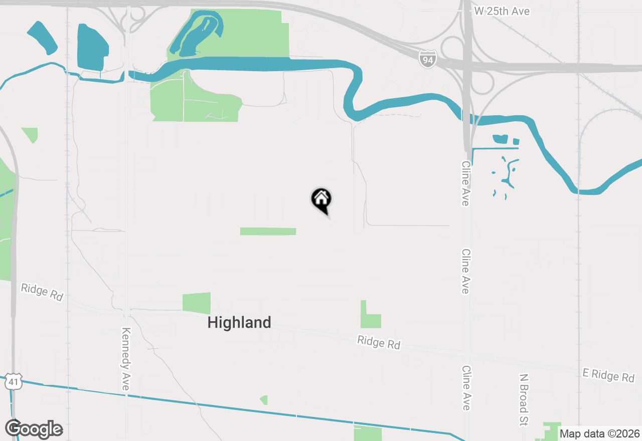 Map of 8424 Johnston Street, Highland, IN 46322