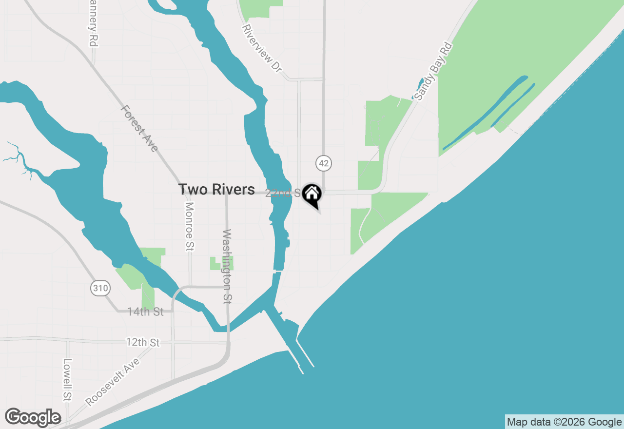 Map of 2014 Emmet St, Two Rivers, WI 54241