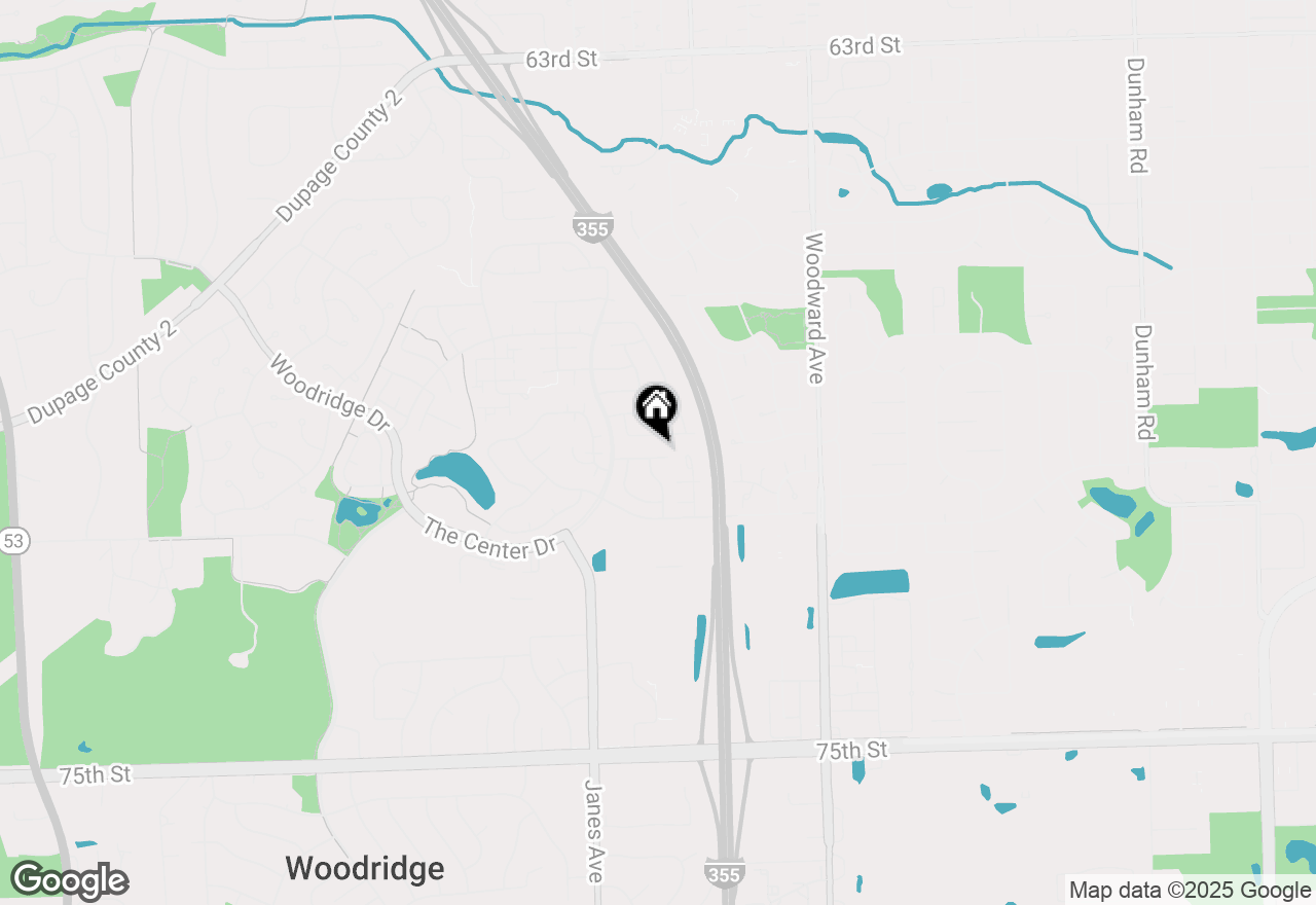 Map of 2314 Cambridge Lane, Woodridge, IL 60517