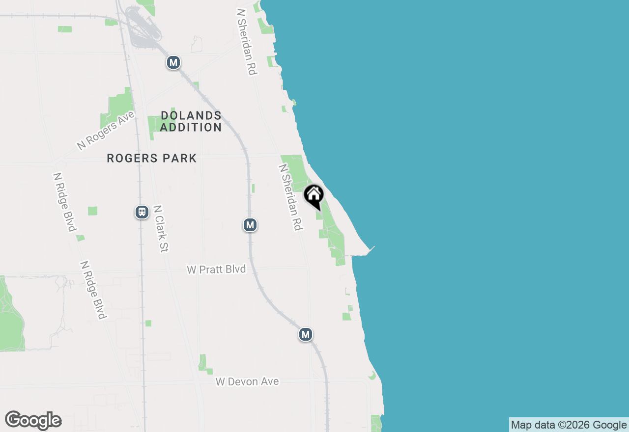 Map of 1117 W Lunt Avenue #1B, Chicago, IL 60626