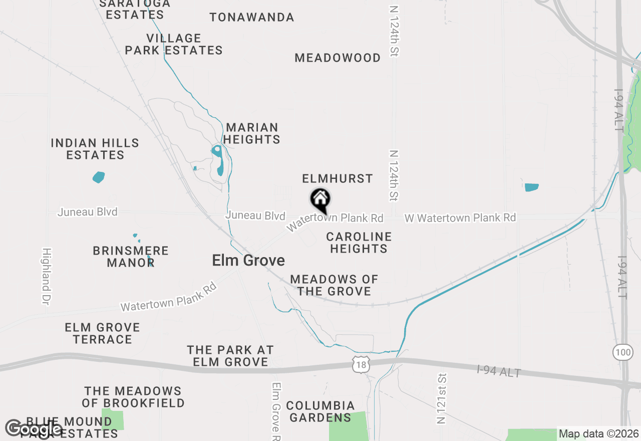 Map of 12855 Stephen Pl, Elm Grove, WI 53122