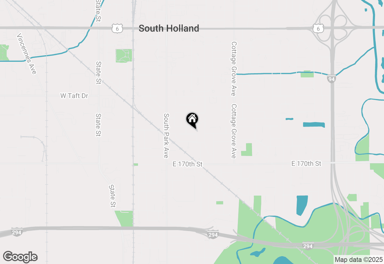 Map of 534 E 168th Place, South Holland, IL 60473