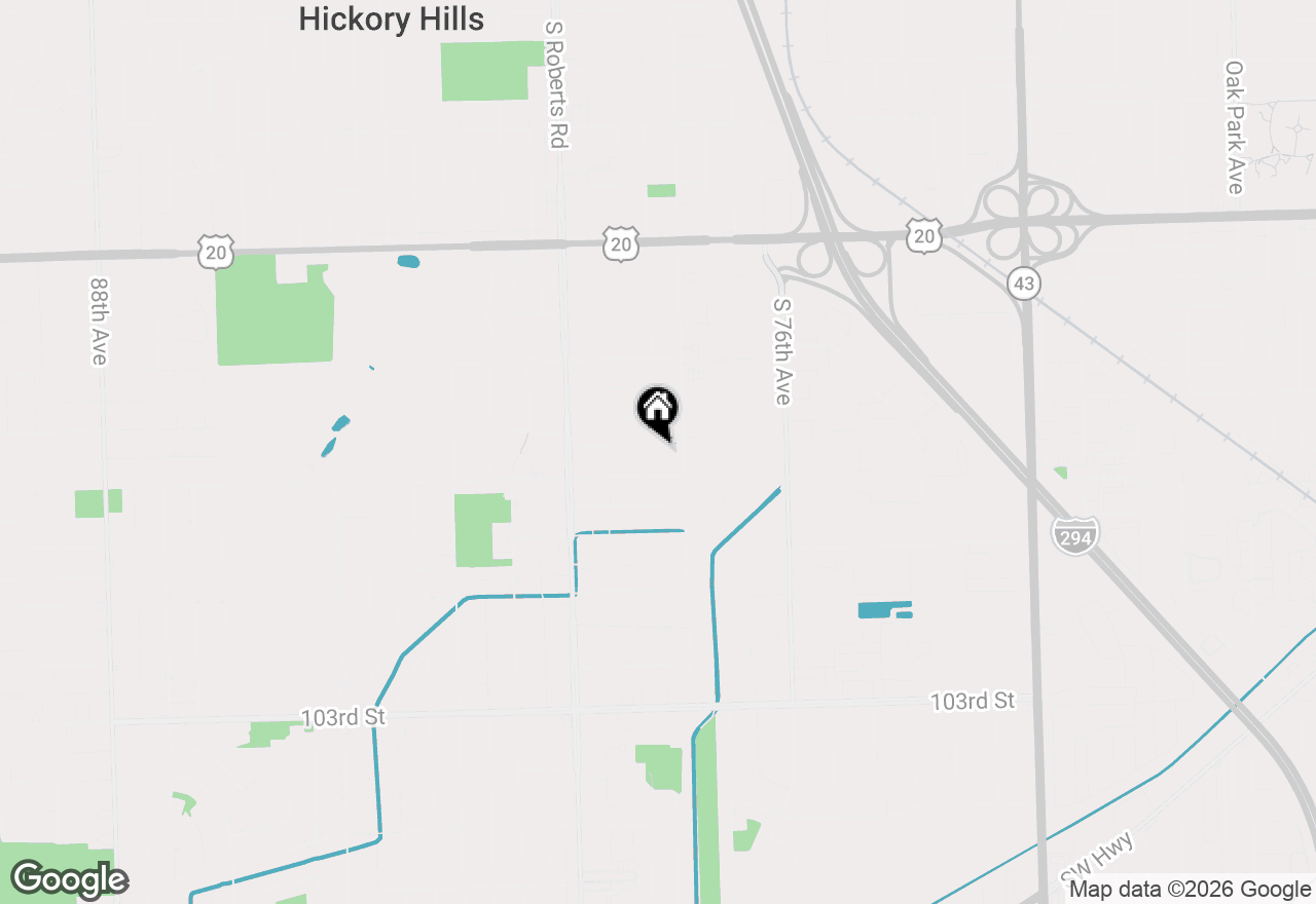 Map of 7823 W 98th Place, Hickory Hills, IL 60457