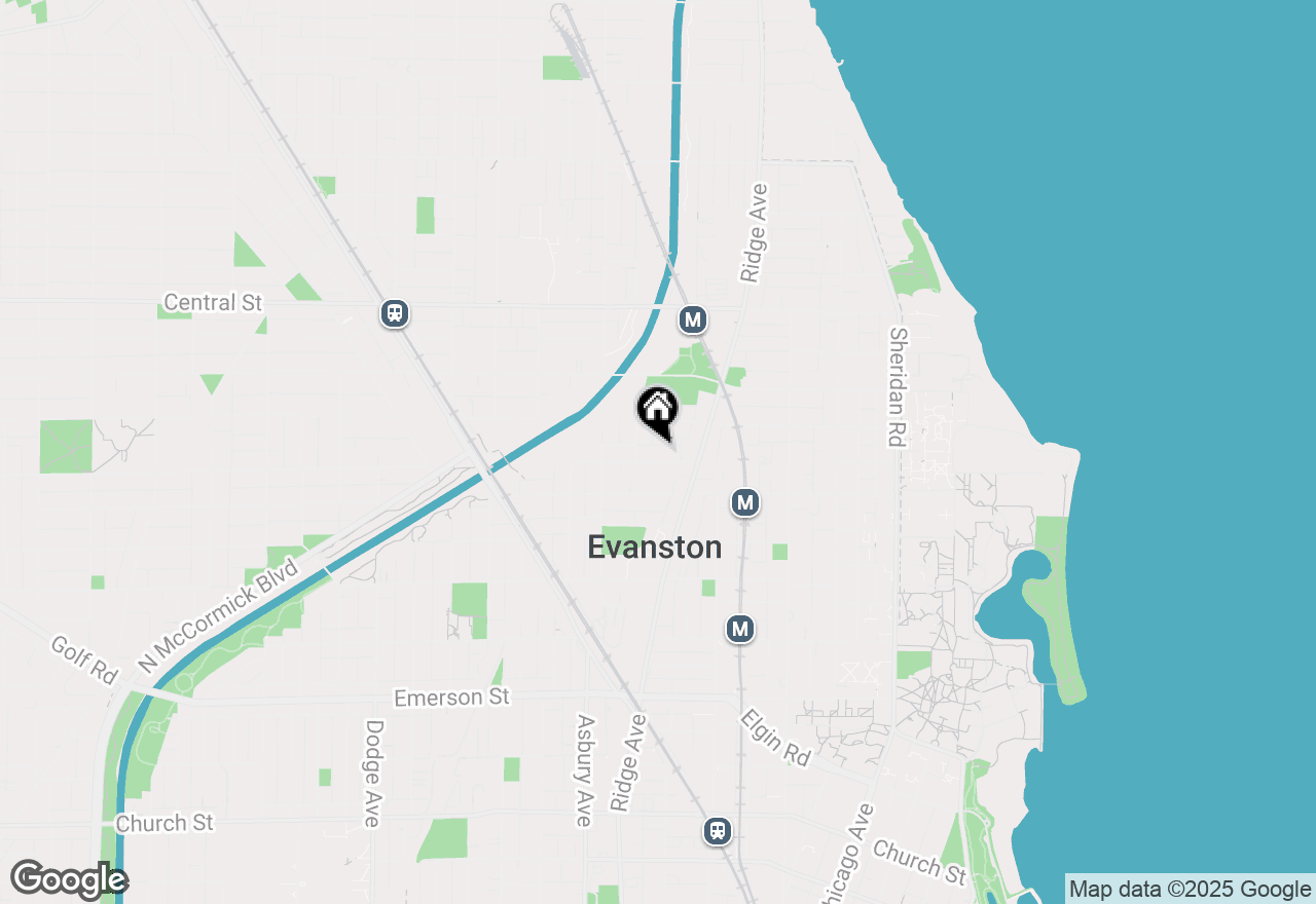 Map of 1121 Grant Street #2, Evanston, IL 60201