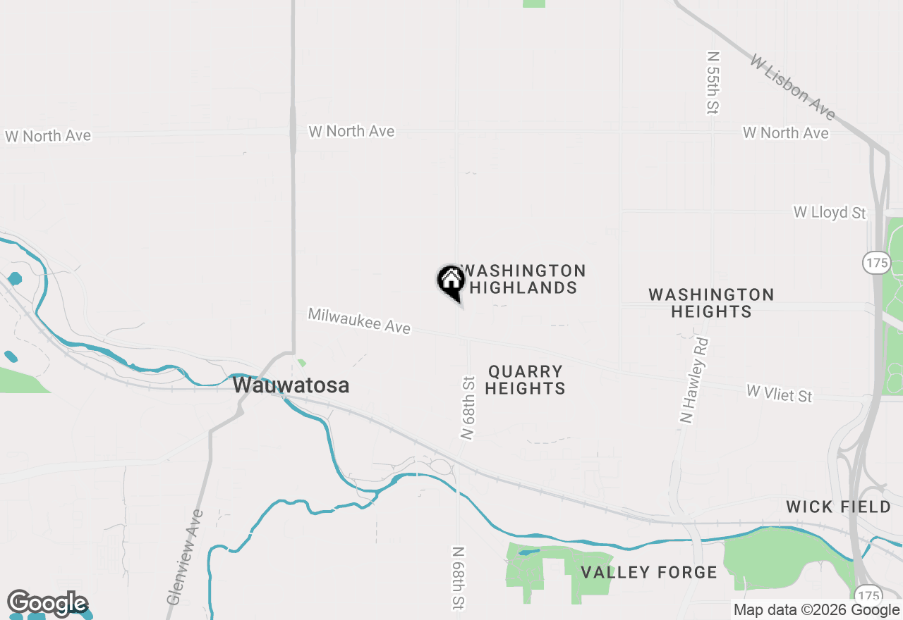 Map of 1705 N 68th St, Wauwatosa, WI 53213