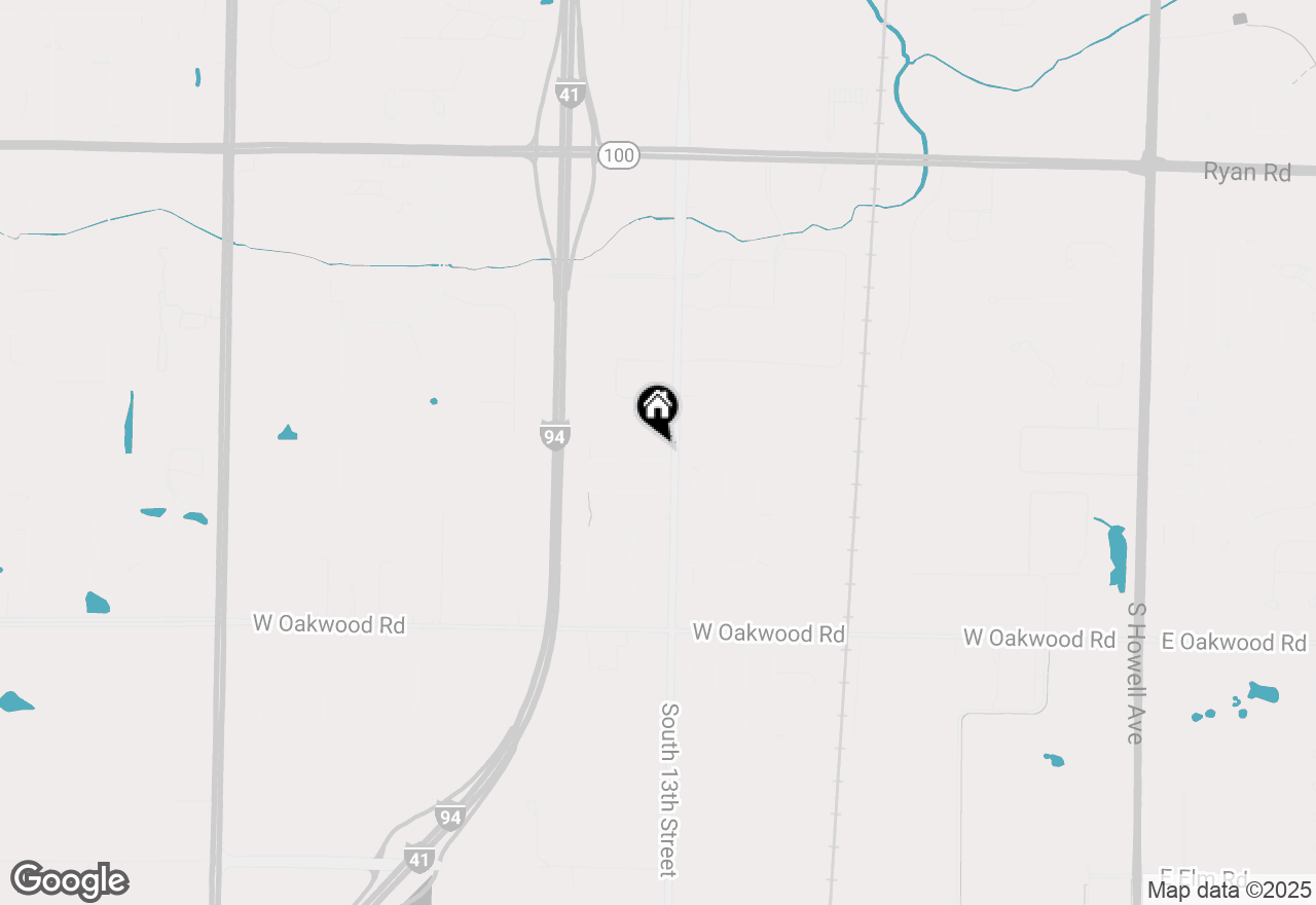 Map of 1320 W Lois Ln, Oak Creek, WI 53154