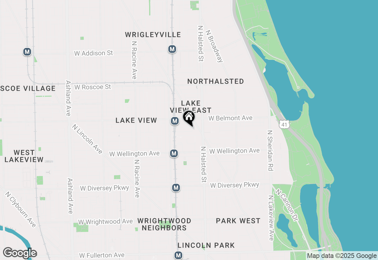 Map of 851 W Fletcher Street #2, Chicago, IL 60657