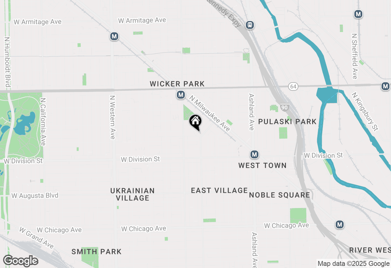 Map of 1945 W Evergreen Avenue #1R, Chicago, IL 60622
