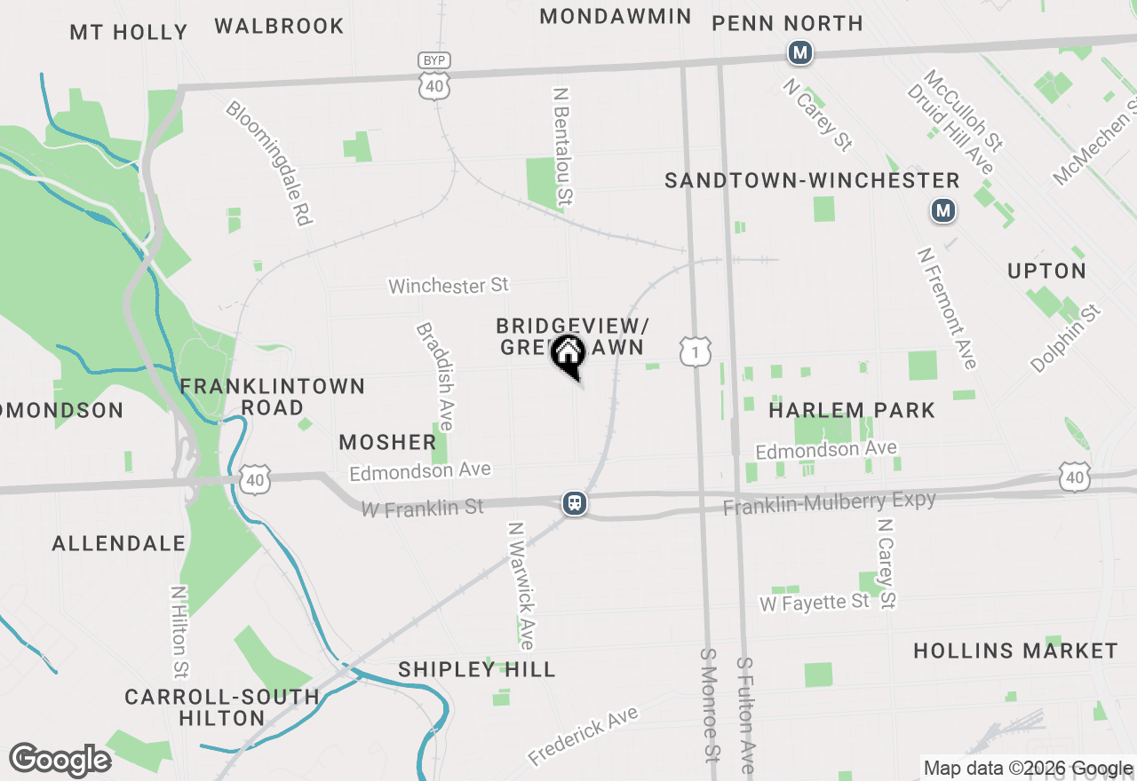 Map of 806 N Bentalou Street, Baltimore, MD 21216
