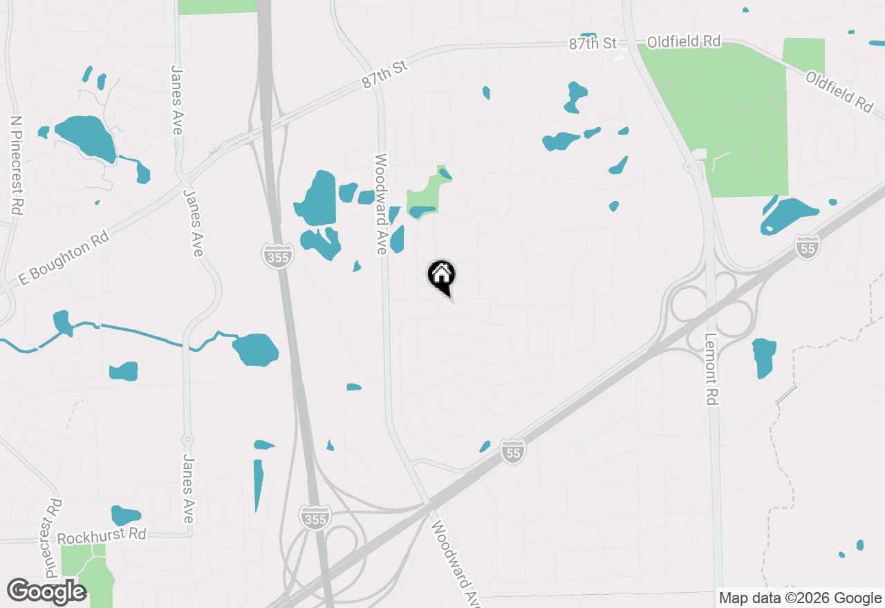 Map of 20W481 Westminster Drive, Downers Grove, IL 60516