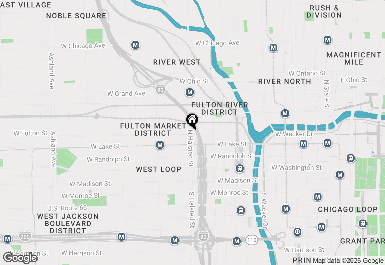 Map of 740 W Fulton Street #1010, Chicago, IL 60661