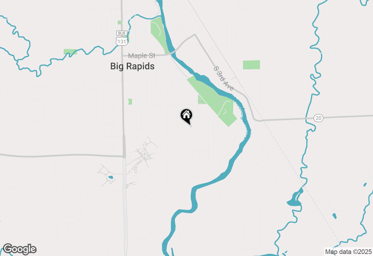 Map of 610 Birch Street, Big Rapids, MI 49307