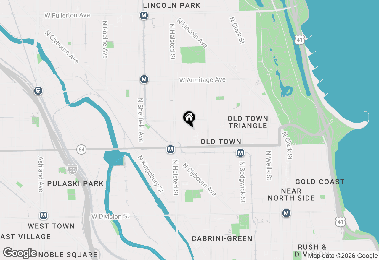 Map of 1664 N Orchard Street #3, Chicago, IL 60614